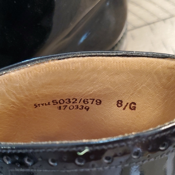 Grenson Polished Black Brogue Boots main image 8